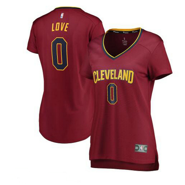 Camiseta Kevin Love 0 Cleveland Cavaliers icon edition Rojo Mujer