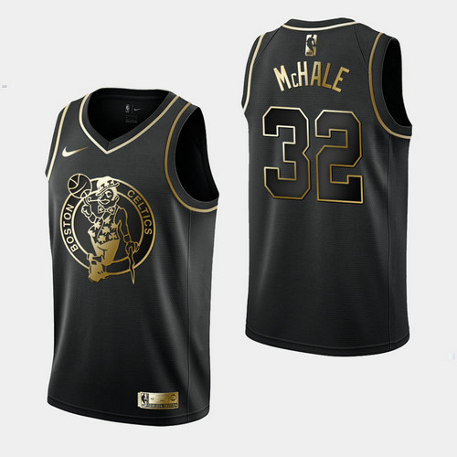 Camiseta Kevin McHale 32 Boston Celtics Golden Edition Negro Hombre