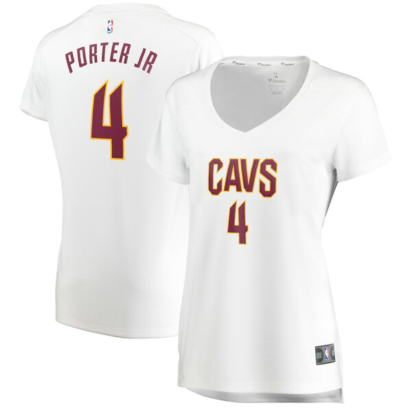 Camiseta Kevin Porter Jr. 4 Cleveland Cavaliers association edition Blanco Mujer