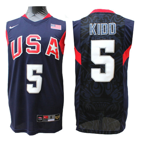 Camiseta Kidd 5 USA 2008 Azul Hombre