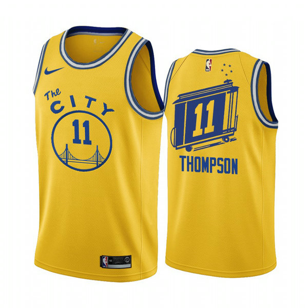 Camiseta Klay Thompson 11 Golden State Warriors 2020-21 Temporada Statement Amarillo Hombre