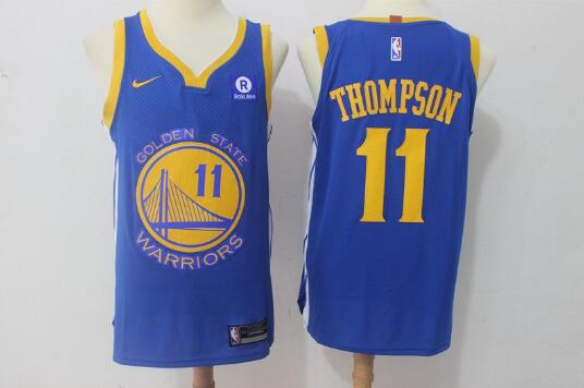 Camiseta Klay Thompson 11 Golden State Warriors Baloncesto Azul Hombre