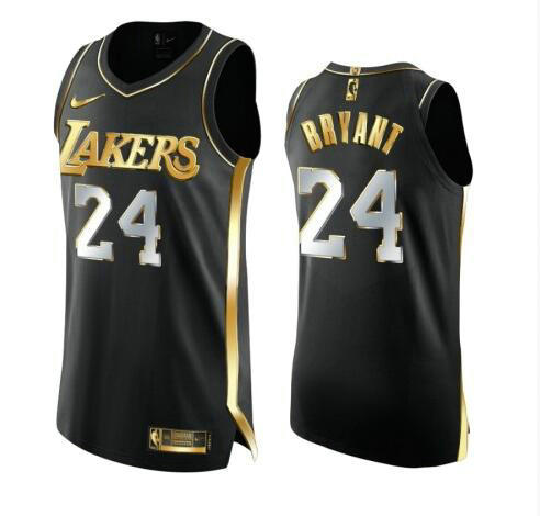 Camiseta Kobe Bryant 24 Los Angeles Lakers 2020-21 Golden Edition Swingman negro Hombre