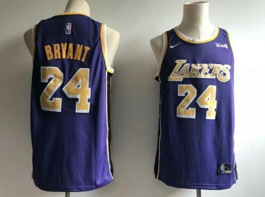 Camiseta Kobe Bryant 24 Los Angeles Lakers Baloncesto Barato Púrpura Hombre