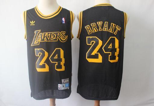 Camiseta Kobe Bryant 24 Los Angeles Lakers Baloncesto Negro Hombre