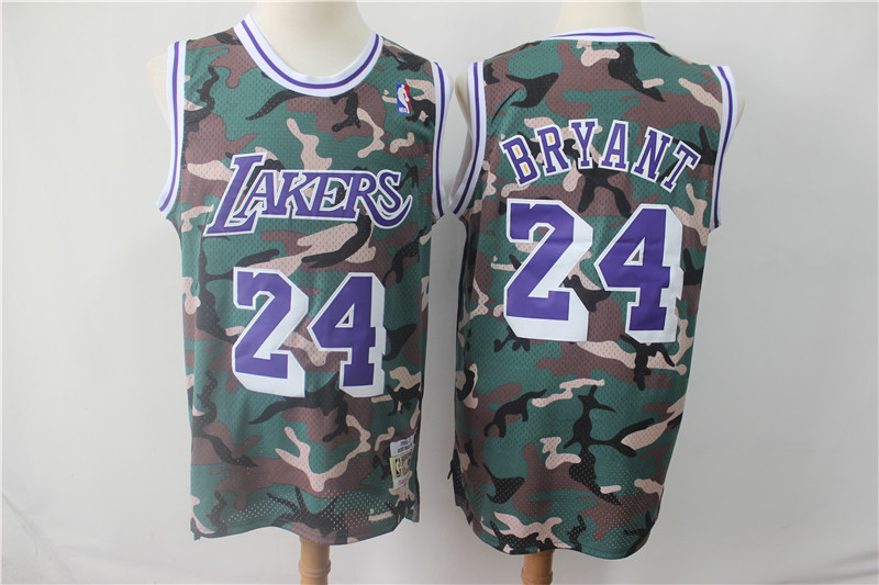 Camiseta Kobe Bryant 24 Los Angeles Lakers Camuflaje Hombre