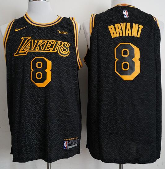 Camiseta Kobe Bryant 8 Los Angeles Lakers Baloncesto Negro Hombre