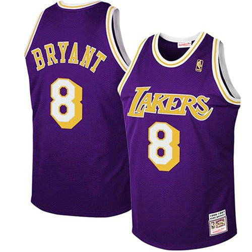 Camiseta Kobe Bryant 8 Los Angeles Lakers Retro Púrpura Nino
