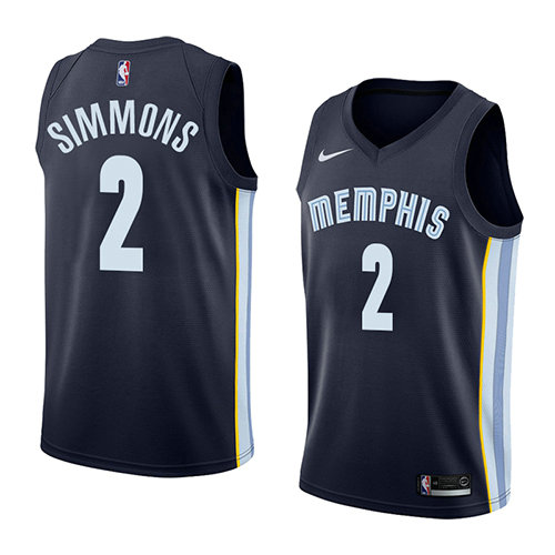 Camiseta Kobi Simmons 2 Memphis Grizzlies Icon 2018 Azul Hombre