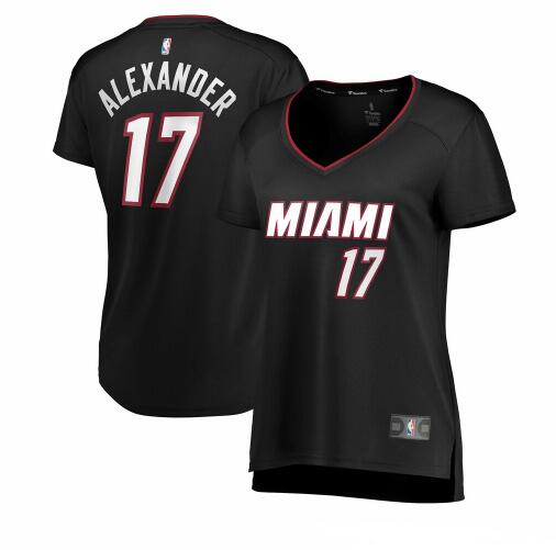 Camiseta Kyle Alexander 17 Miami Heat icon edition Negro Mujer