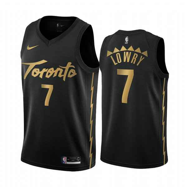 Camiseta Kyle Lowry 7 Toronto Raptors 2020-21 Temporada Statement Negro Hombre