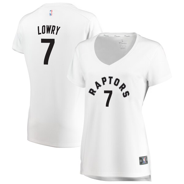 Camiseta Kyle Lowry 7 Toronto Raptors association edition Blanco Mujer