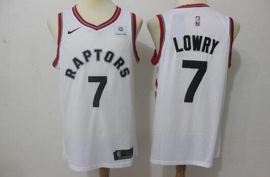 Camiseta Kyle Lowry 7 Toronto Raptors blanco Hombre