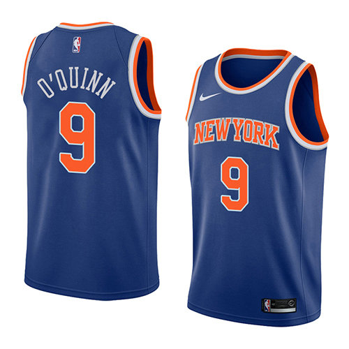 Camiseta Kyle O'quinn 9 New York Knicks Icon 2018 Azul Hombre