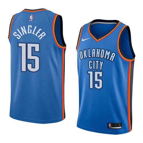 Camiseta Kyle Singler 15 Oklahoma City Thunder Icon 2018 Azul Hombre