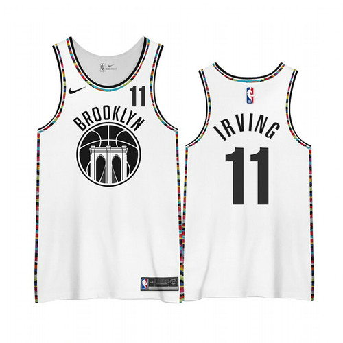 Camiseta Kyrie Irving 11 Brooklyn Nets 2020-21 City Edition Blanco Hombre