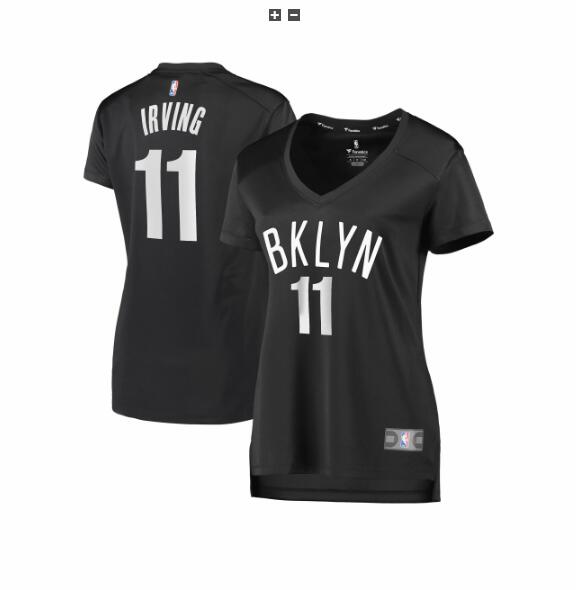 Camiseta Kyrie Irving 11 Brooklyn Nets statement edition Negro Mujer