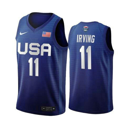 Camiseta Kyrie Irving 11 USA 2020 USA Olimpicos 2020 azul Hombre