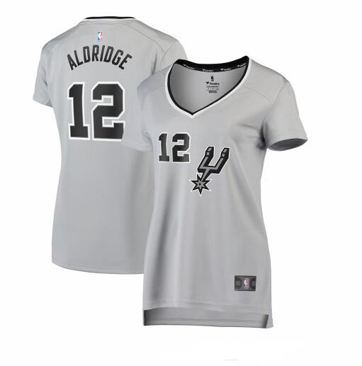 Camiseta LaMarcus Aldridge 12 San Antonio Spurs statement edition Rojo Mujer