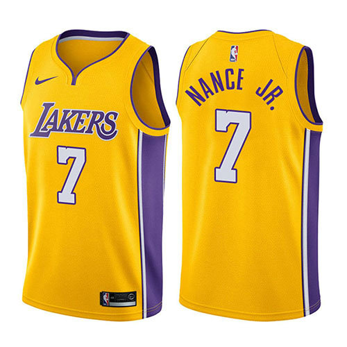 Camiseta Larry Nance JR. 7 Los Angeles Lakers Icon 2017-18 Oro Hombre