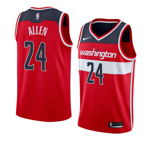 Camiseta Lavoy Allen 24 Washington Wizards Icon 2018 Rojo Hombre