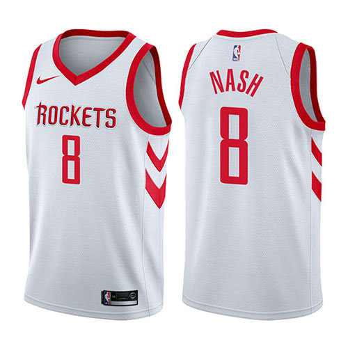 Camiseta Le'bryan Nash 8 Houston Rockets Association 2017-18 Blanco Hombre
