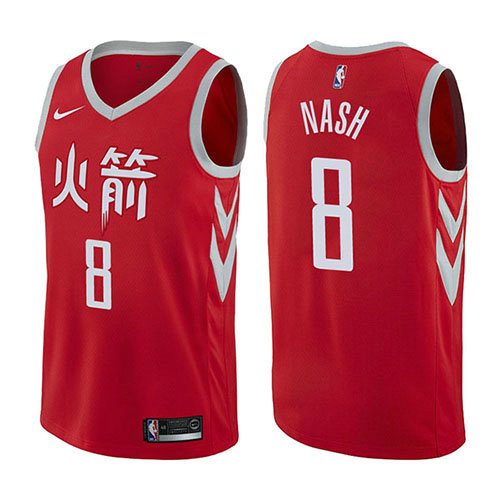 Camiseta Le'bryan Nash 8 Houston Rockets Ciudad 2017-18 Rojo Hombre