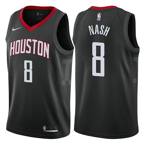 Camiseta Le'bryan Nash 8 Houston Rockets Statement 2017-18 Negro Hombre