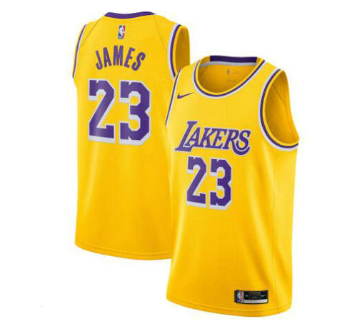 Camiseta LeBron James 23 Los Angeles Lakers 2020-21 Icon Dorado Hombre