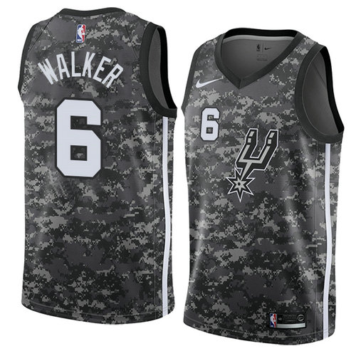 Camiseta Lonnie Walker 6 San Antonio Spurs Ciudad 2018 Gris Hombre