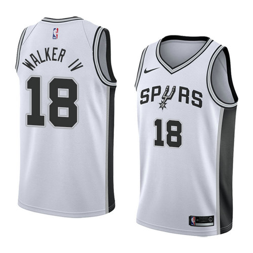 Camiseta Lonnie Walker IV 18 San Antonio Spurs Association 2018 Blanco Hombre