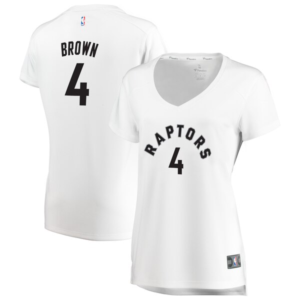 Camiseta Lorenzo Brown 4 Toronto Raptors association edition Blanco Mujer