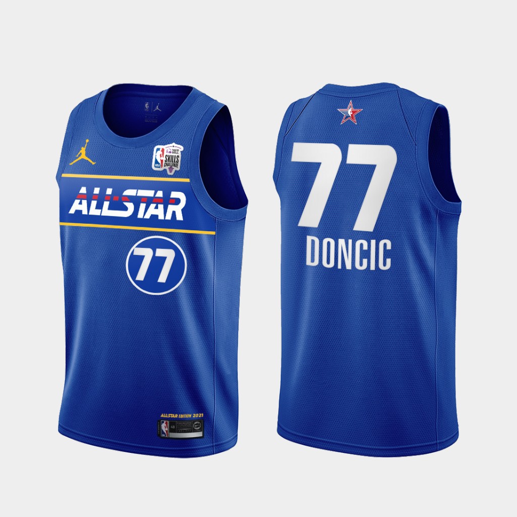 Camiseta Luka Doncic 77 All Star 2021 azul Hombre