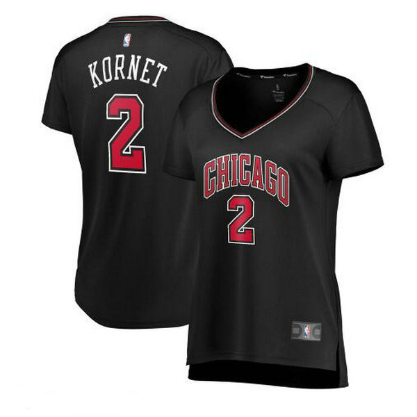 Camiseta Luke Kornet 2 Chicago Bulls statement edition Negro Mujer