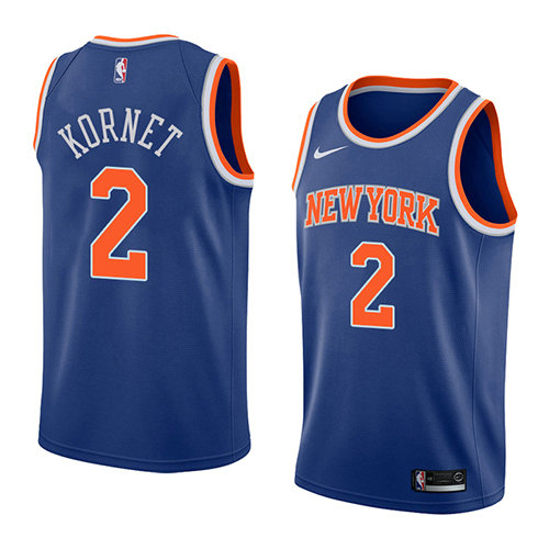 Camiseta Luke Kornet 2 New York Knicks Icon 2018 Azul Hombre