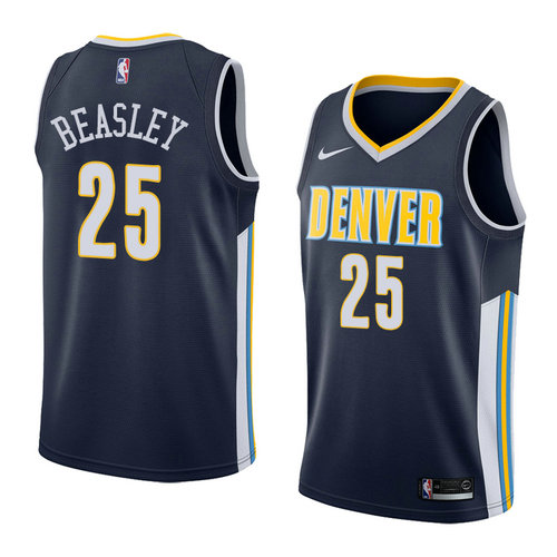 Camiseta Malik Beasley 25 Denver Nuggets Icon 2018 Azul Hombre