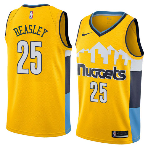 Camiseta Malik Beasley 25 Denver Nuggets Statement 2018 Amarillo Hombre
