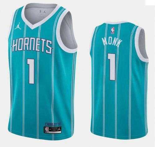 Camiseta Malik Monk 1 Charlotte Hornets 2020-21 Jordan Brand Icon Edition Swingman azul Hombre