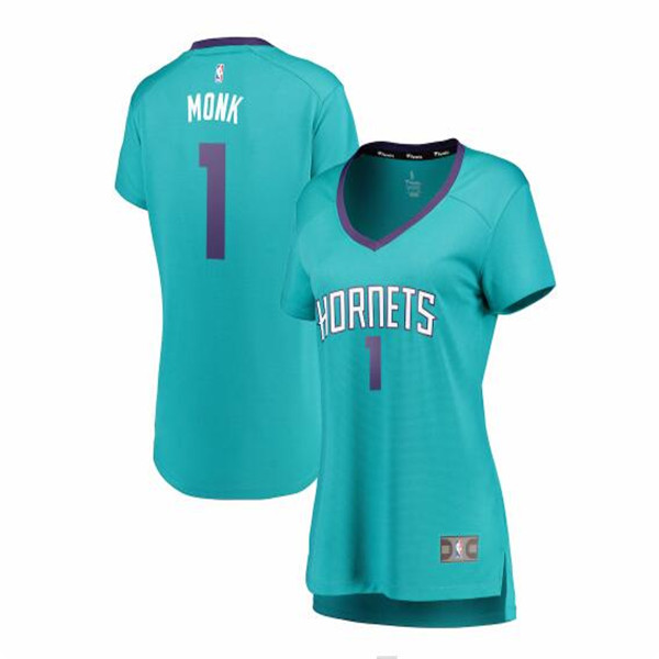 Camiseta Malik Monk 1 Charlotte Hornets icon edition Verde azulado Mujer