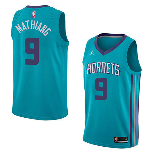 Camiseta Mangok Mathiang 9 Charlotte Hornets Icon 2018 Verde Hombre