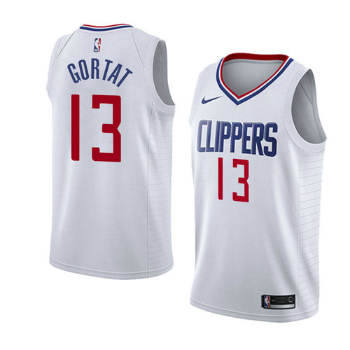 Camiseta Marcin Gortat 13 Los Angeles Clippers Association 2018 Blanco Hombre