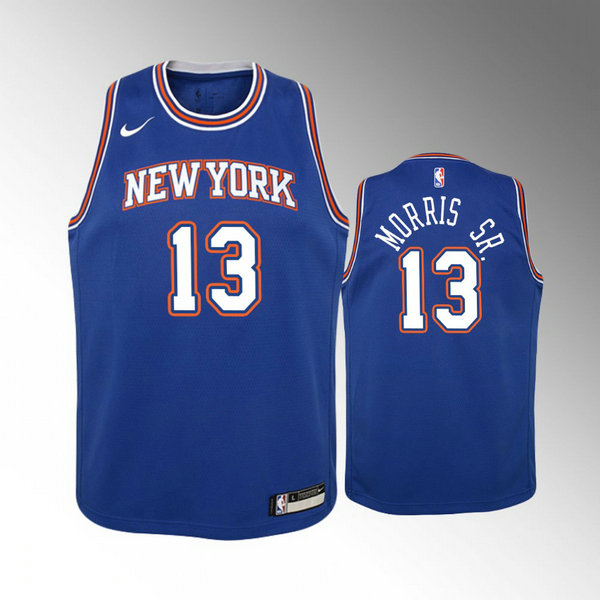 Camiseta Marcus Morris 13 New York Knicks Azul Niño