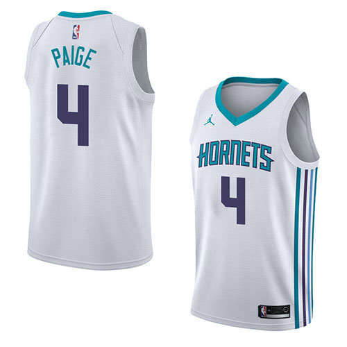 Camiseta Marcus Paige 4 Charlotte Hornets Association 2018 Blanco Hombre