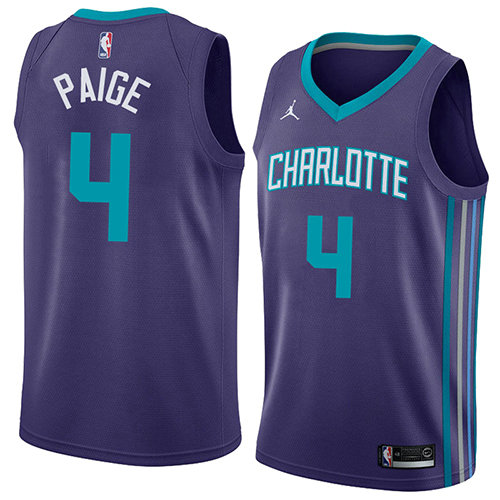 Camiseta Marcus Paige 4 Charlotte Hornets Statement 2018 Púrpura Hombre