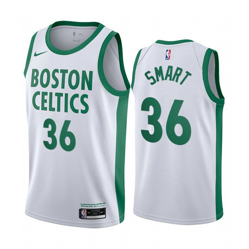 Camiseta Marcus Smart 36 Boston Celtics 2020-21 City Edition Blanco Hombre