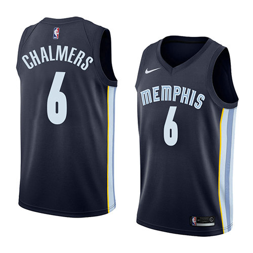 Camiseta Mario Chalmers 6 Memphis Grizzlies Icon 2018 Azul Hombre