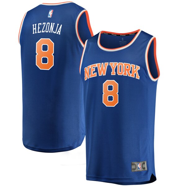 Camiseta Mario Hezonja 8 New York Knicks icon edition Azul Hombre