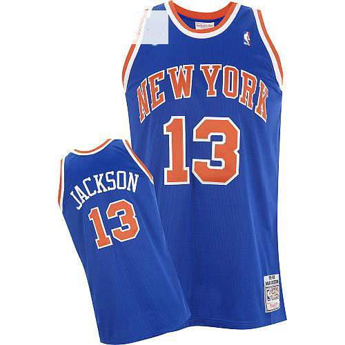 Camiseta Mark Jackson 13 New York Knicks Retro Azul Hombre