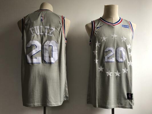 Camiseta Markelle Fultz 20 Philadelphia 76ers Baloncesto gris Hombre