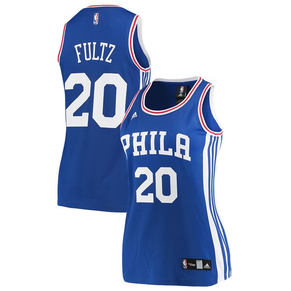 Camiseta Markelle Fultz 20 Philadelphia 76ers Réplica Azul Mujer